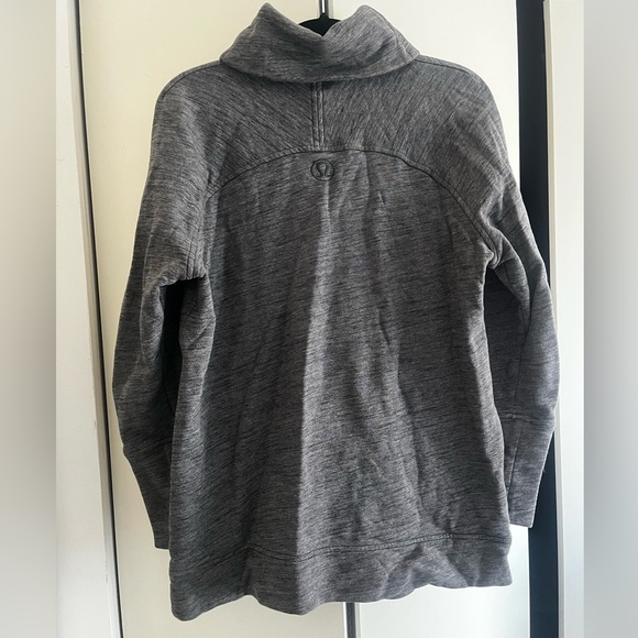 Lululemon To You Tunic Mock Neck Turtleneck Sweatshirt Heathered Grey 8 - Picture 6 of 8